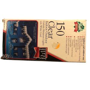 Yule‎ Rite 150 Clear Icicle Lights Indoor/Outdoor White Cord 16ft